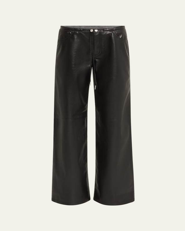 Cool Low-Rise Leather Jeans